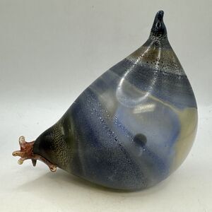 Vintage Rene Burri Mundgeblasen Blown Glass Chicken Hen Rooster - Switzerland